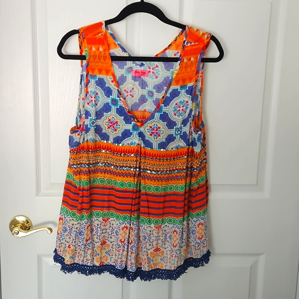 Ruby Yaya Tank With Sequins - image 1